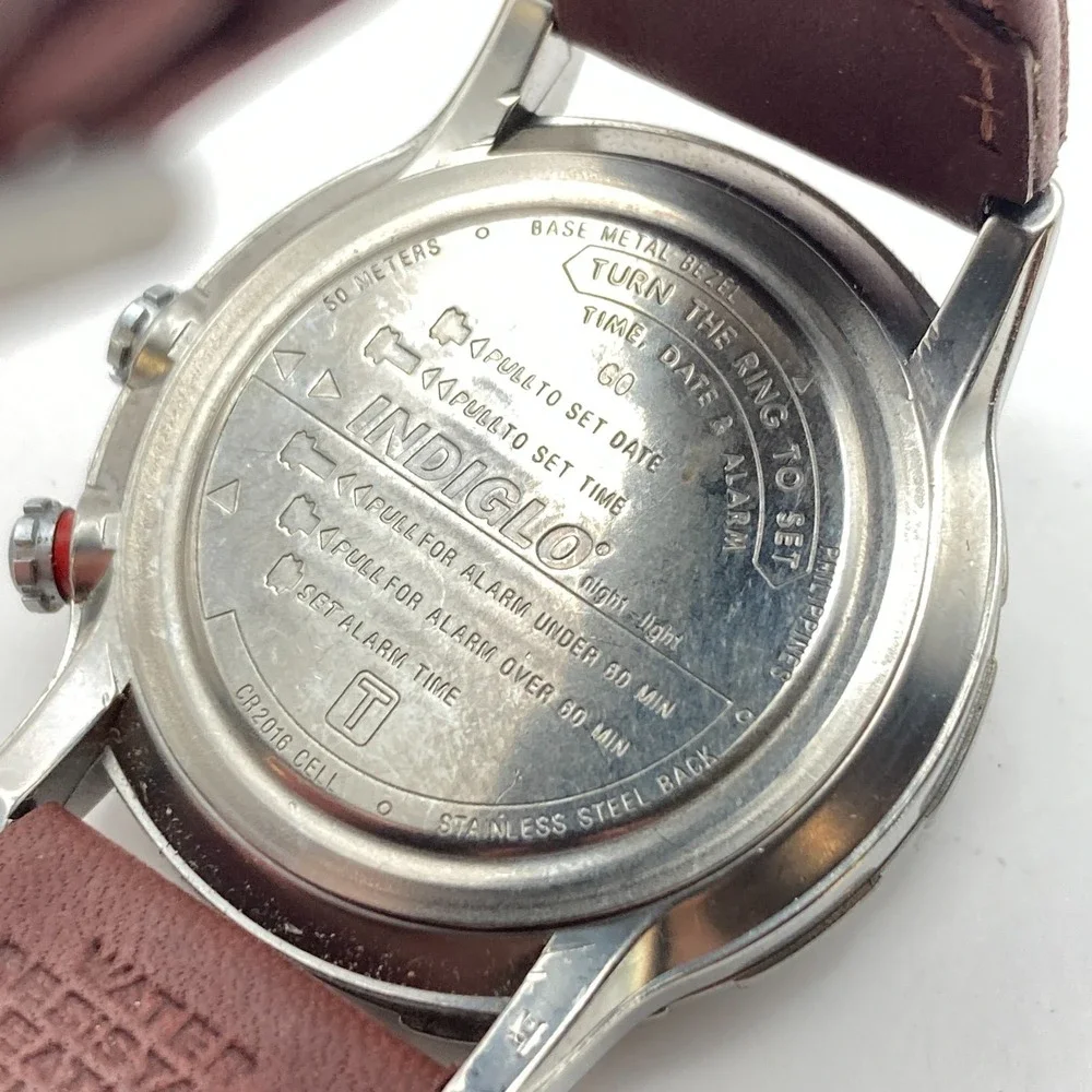 Timex Expedition Shenmue Mens Watch 39mm Silver Tone Indiglo New Battery